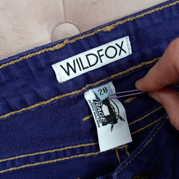 Custom RAGE Scream Ghostface wildfox super dope purple daisy Duke cutoffs! - Picture 3 of 14